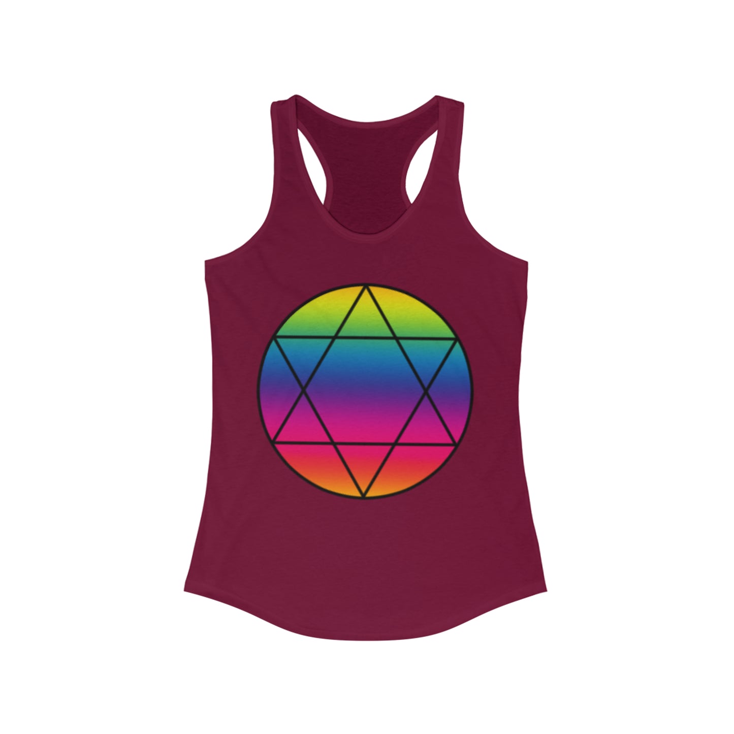 PRIDE Hexagram  Women's Ideal Racerback Tank