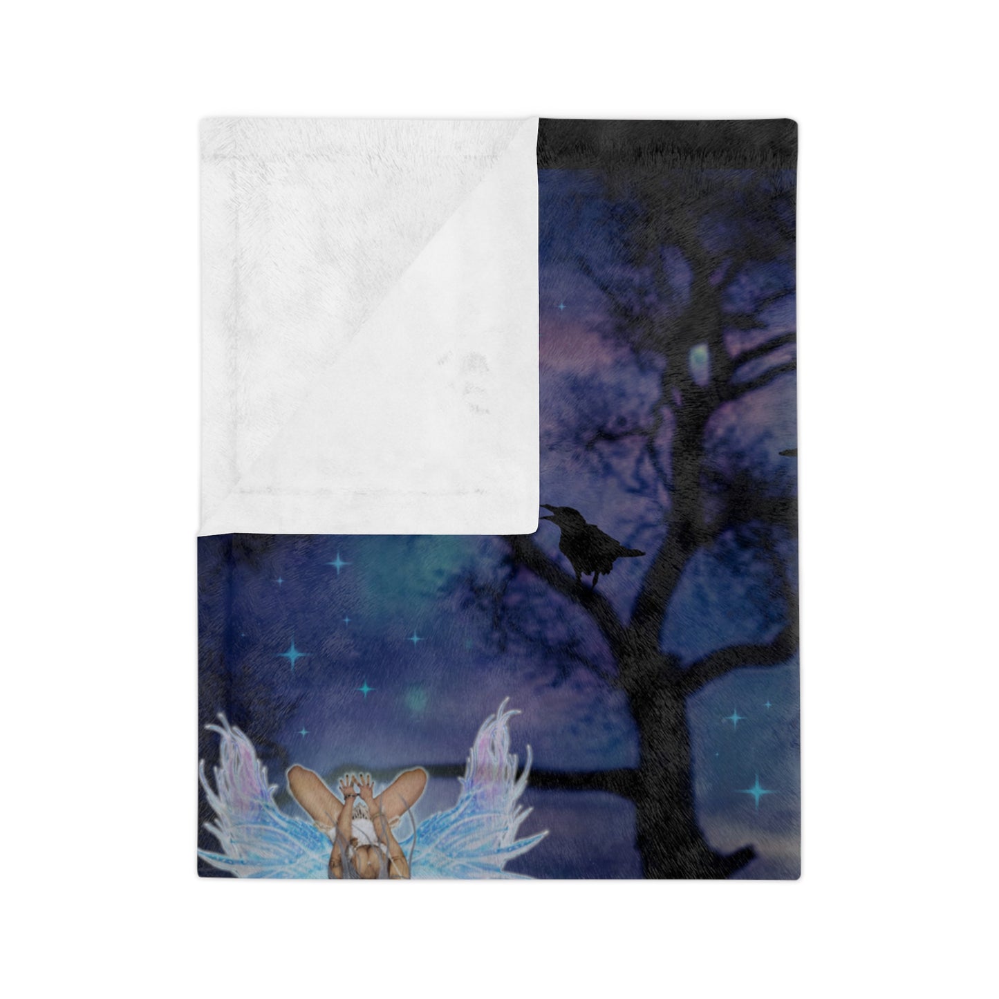 Mystic Moon Fairy Velveteen Minky Blanket