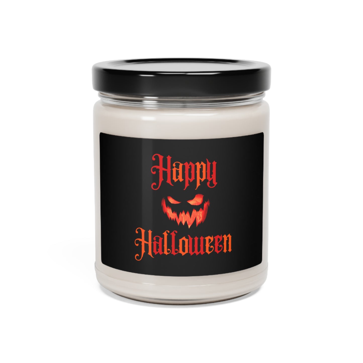 Happy Halloween Candle Spooky Pumpkin Face Scented Soy Candle, 9oz
