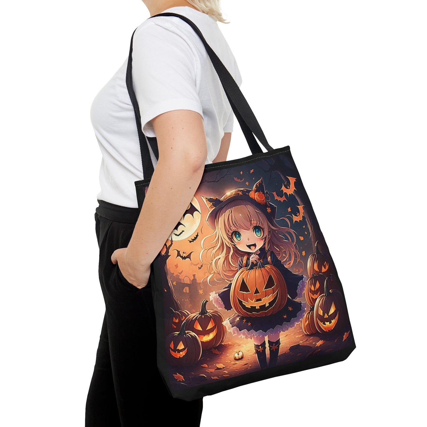 Halloween Anime Girl Halloween Candy Tote Bag