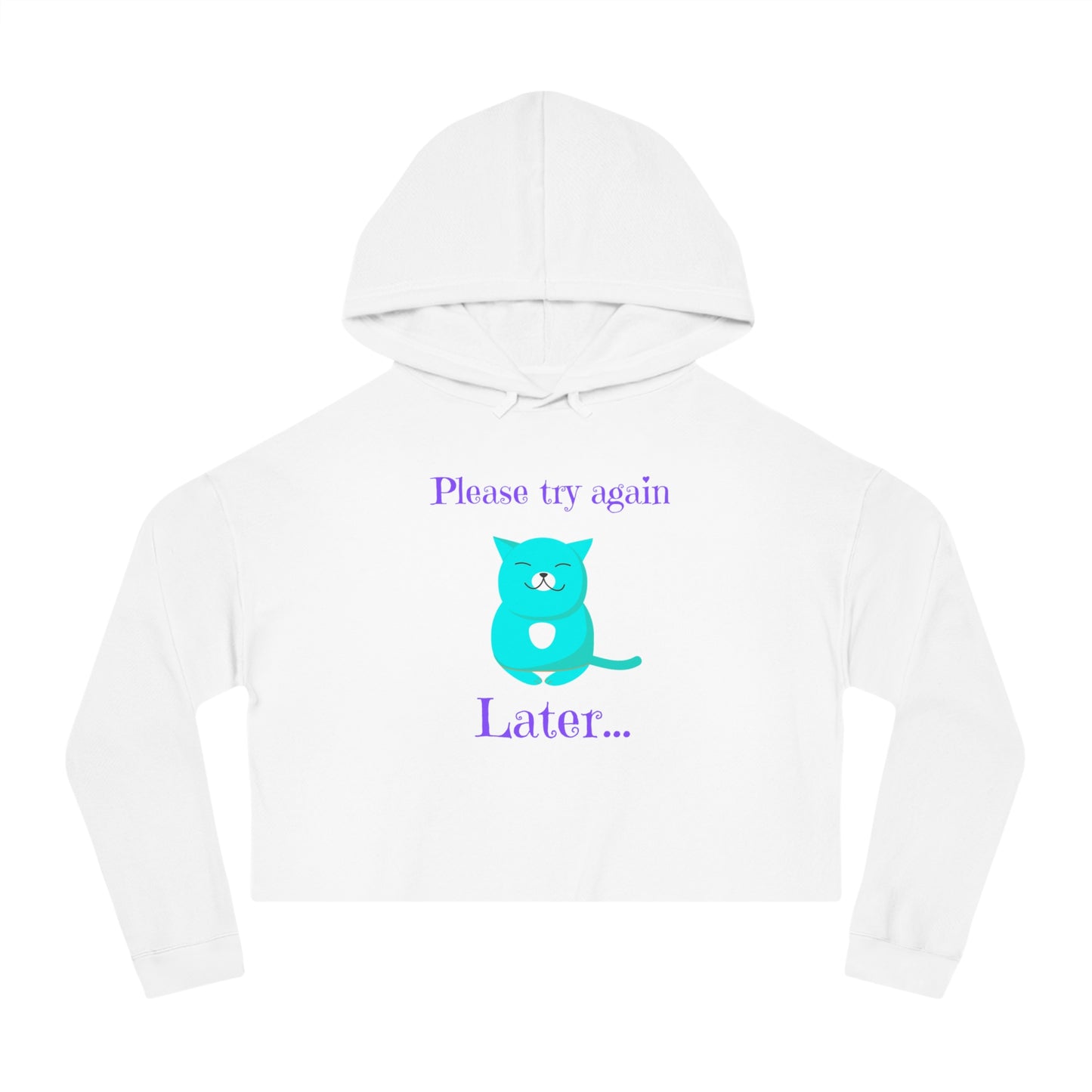 Eat Me Christmas Womens Cropped Hooded Sweatshirt