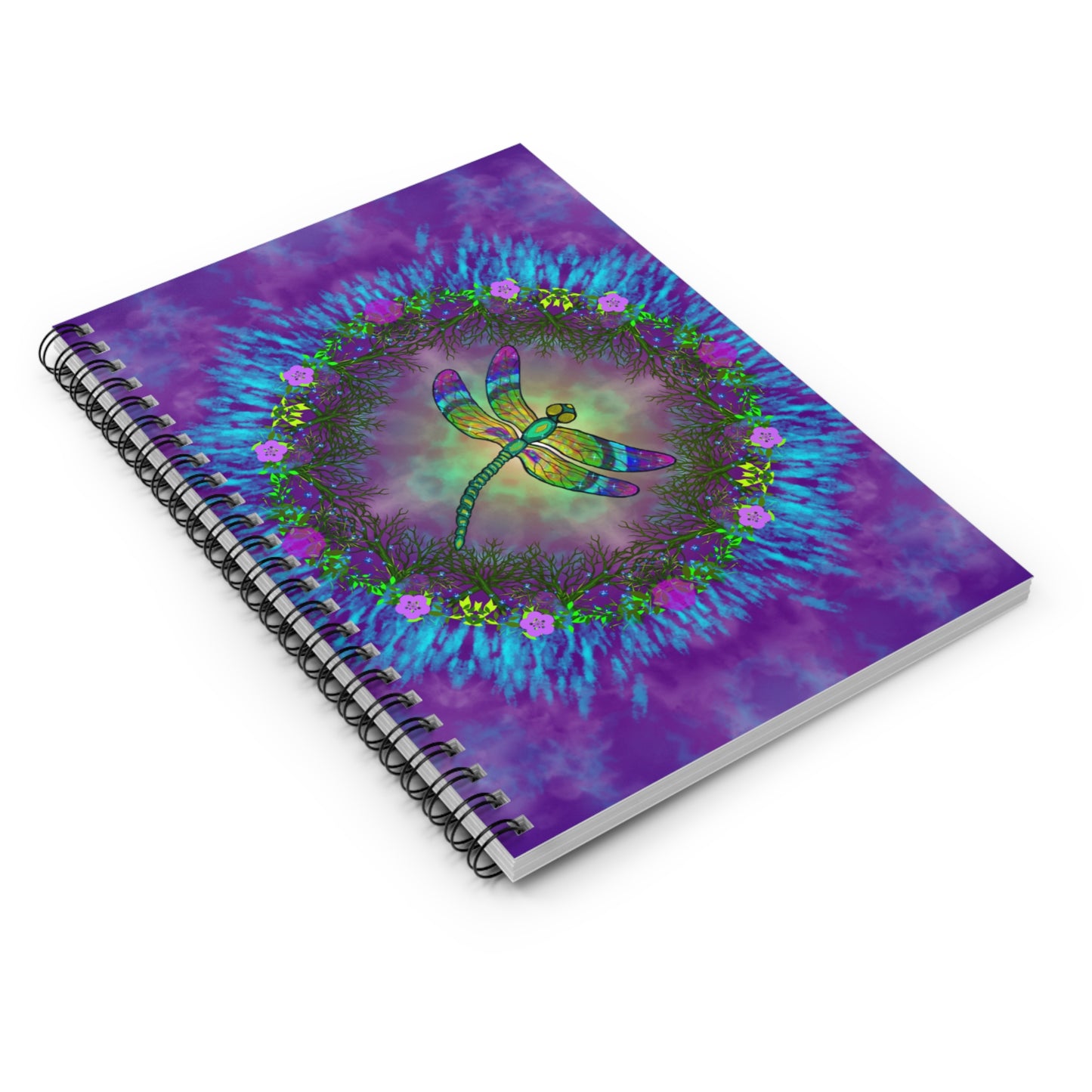 Mystical Dragonfly Spiral Notebook - Ruled Line