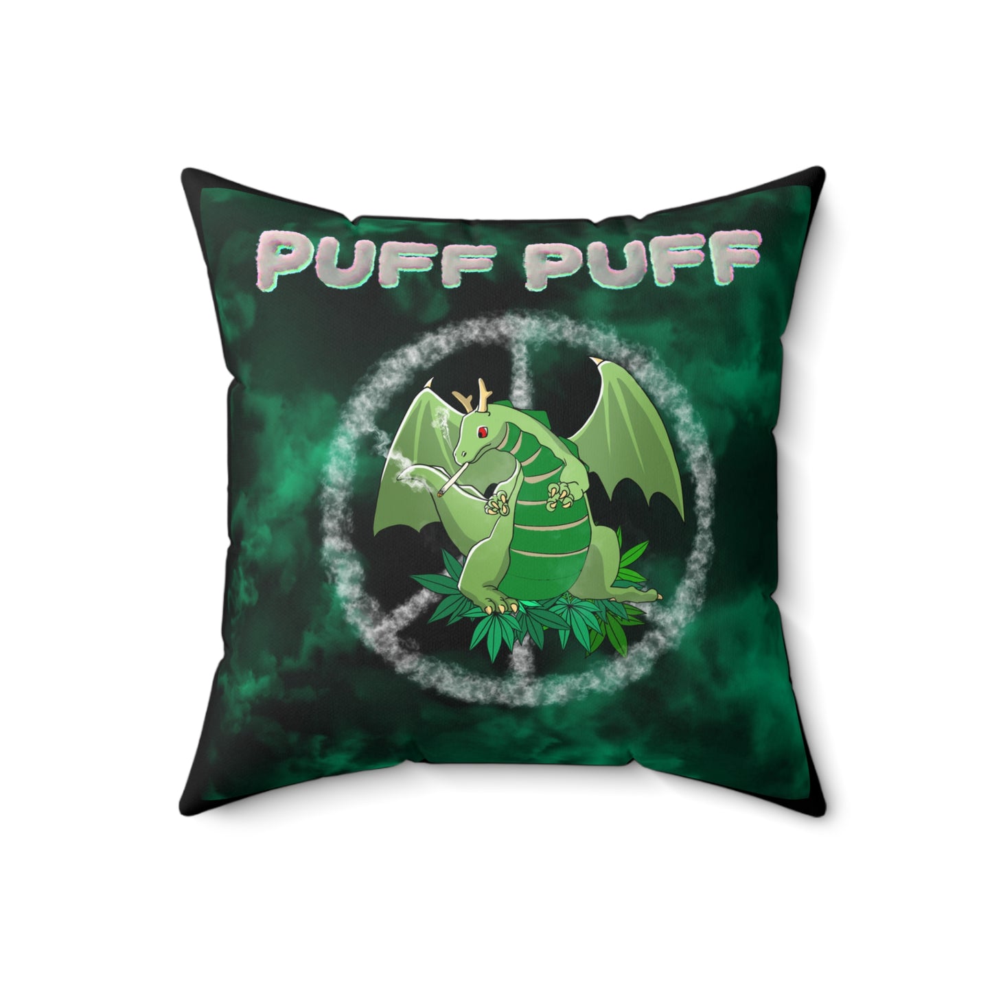 Puff Puff, 420 Themed, Spun Polyester Square Pillow