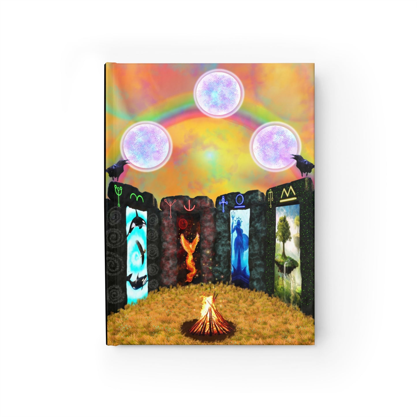 Sacred Portal of Divine Elements Hardcover Journal - Ruled Line