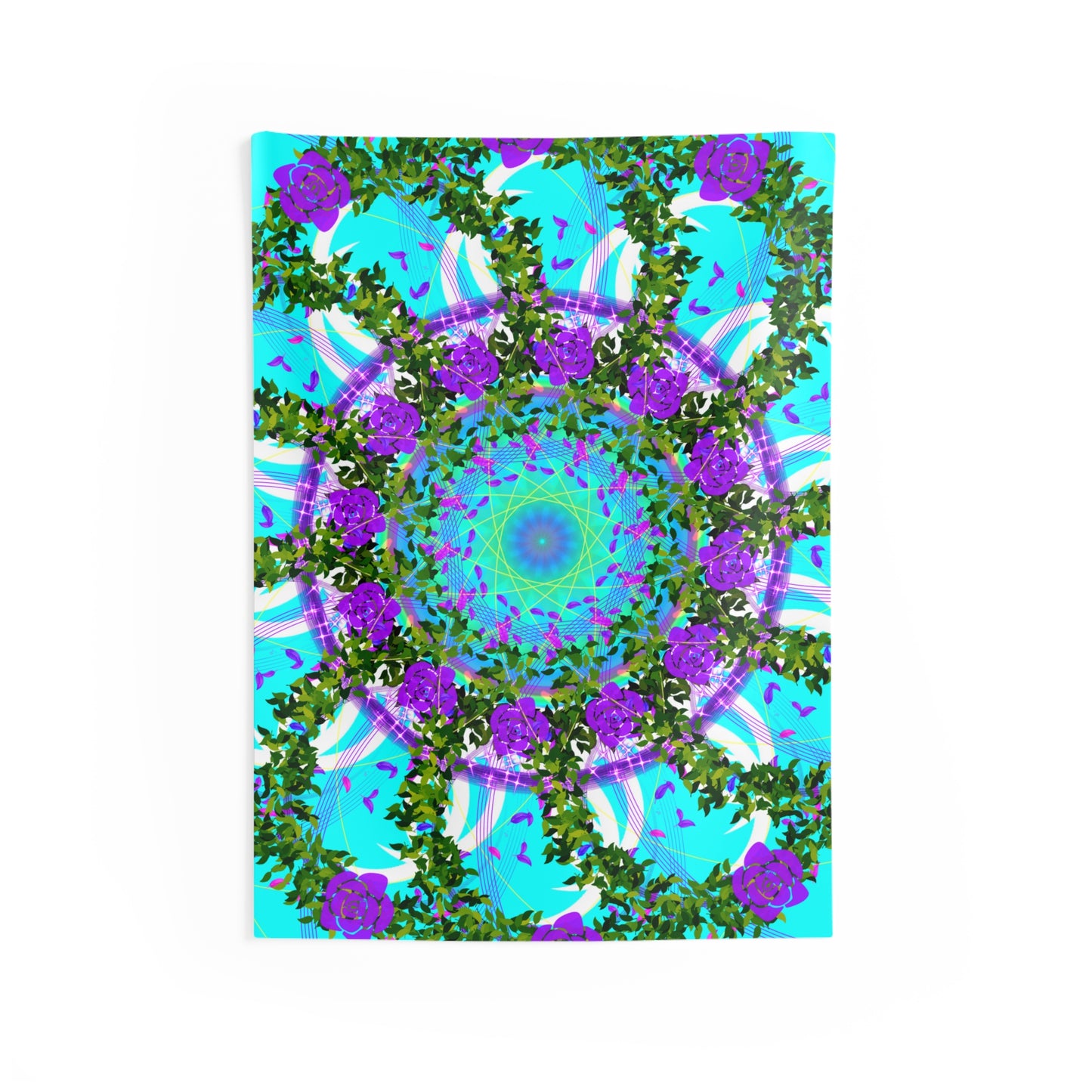 Floral Mandala Indoor Wall Tapestry 26 x 36