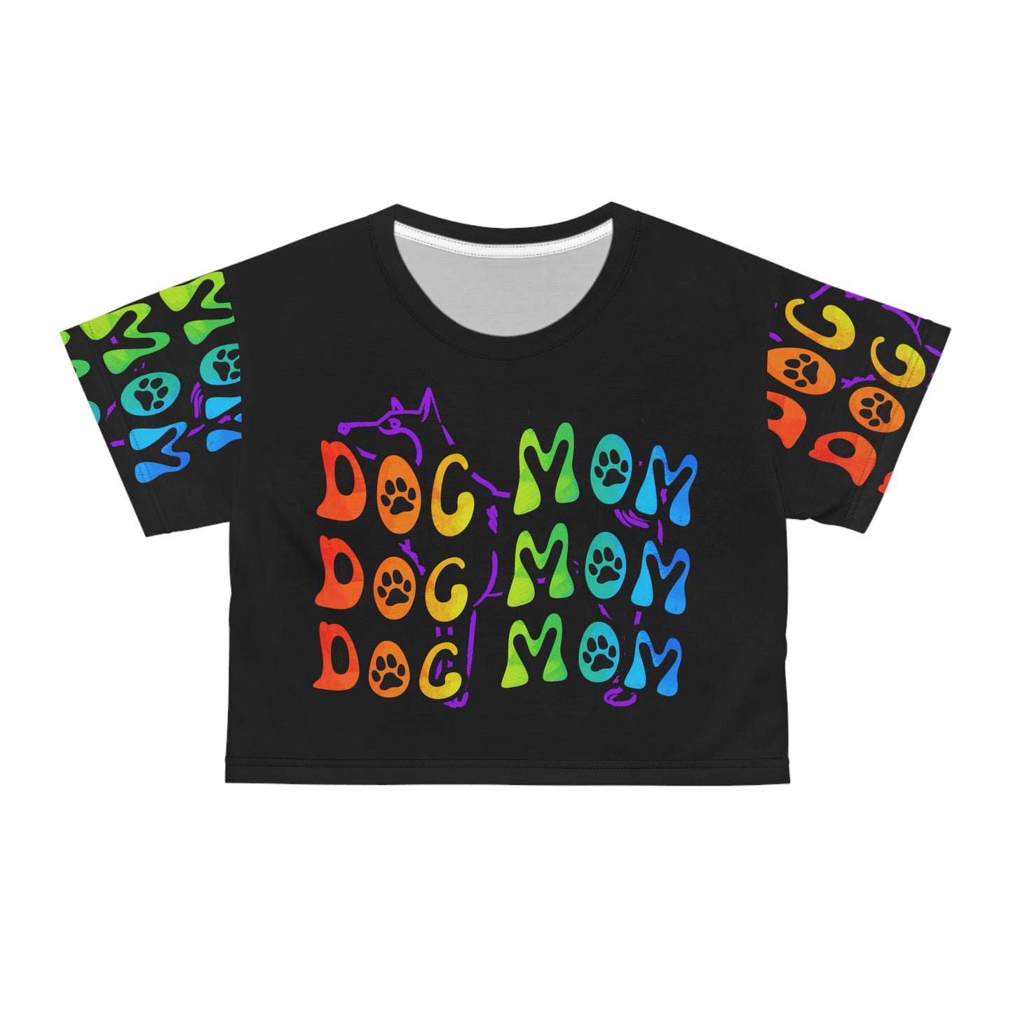 Dog Mom Crop Top Tee