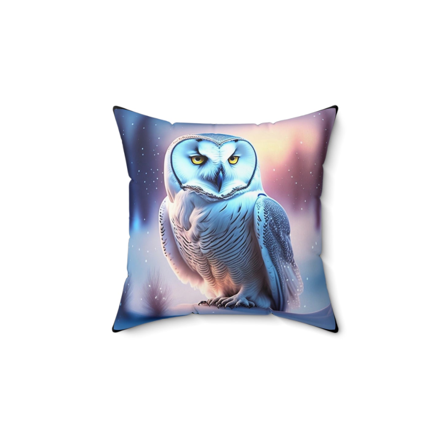 Snowy Owl Dreams, Spun Polyester Square Pillow