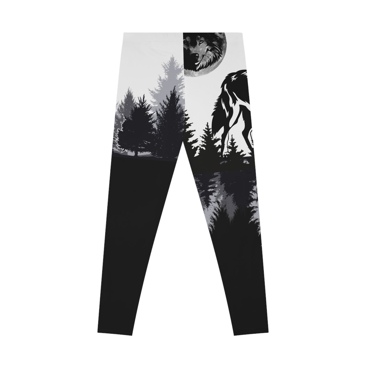 Mystic Wolf, Black Leggings