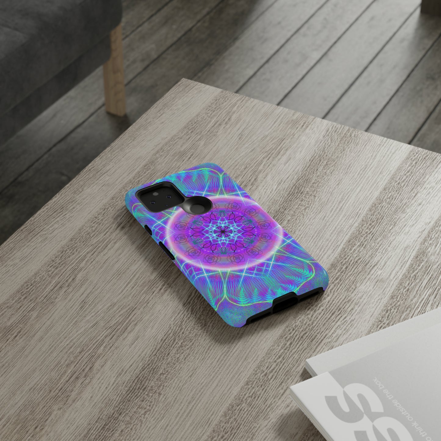 Psychedelic Mandala Protective Phone Case, Samsung, iPhone, Pixel, all sizes
