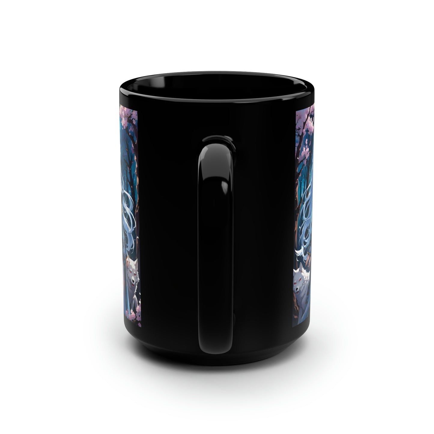 Wolf Princess, Black Mug, 15oz