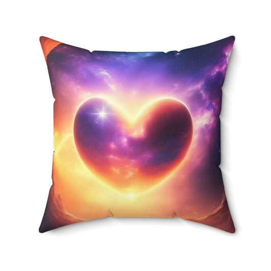 Heart Of Light, Spun Polyester Square Pillow