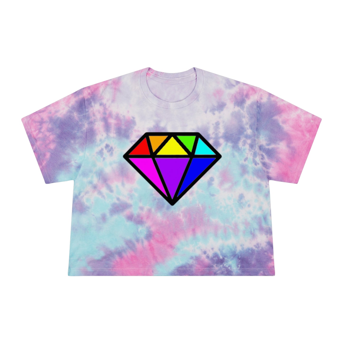 PRIDE Diamond Women's Tie-Dye Crop Tee