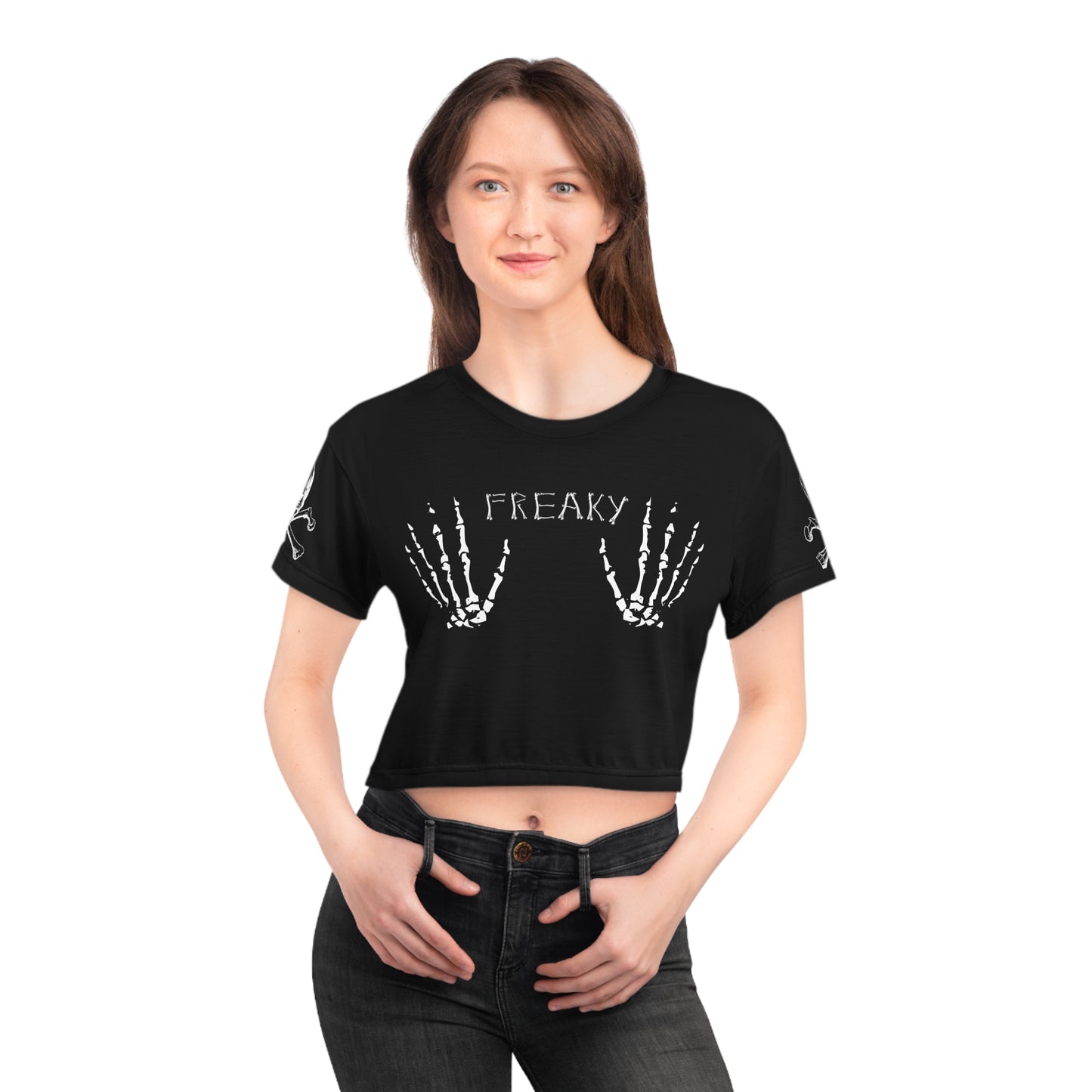 Freaky Bones Halloween Crop Top