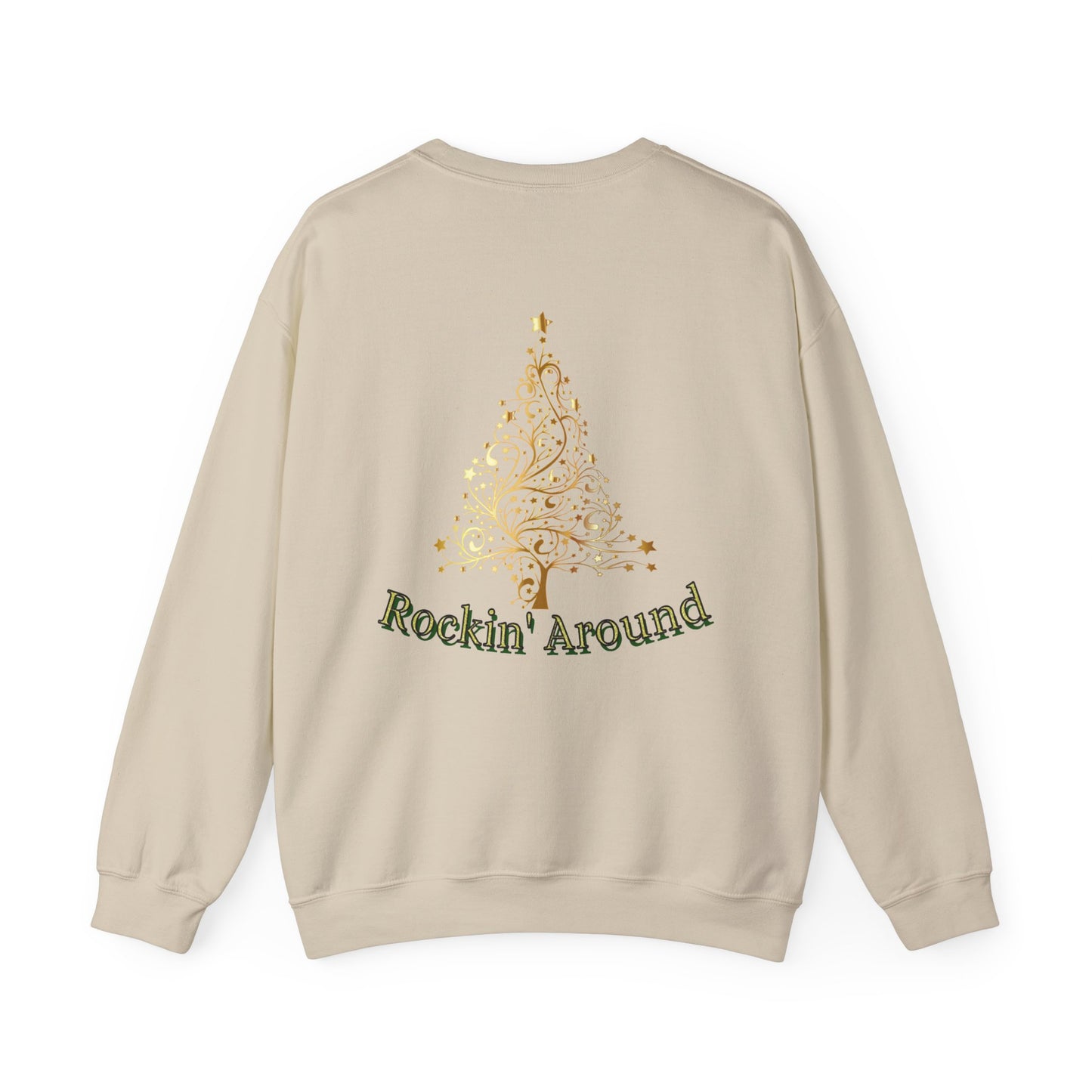 Rockin Around the Christmas Tree Hoodie. Christmas Tree Sweatshirt. Unisex Adult Holiday Shirt. Minimal Merry Xmas Crew.