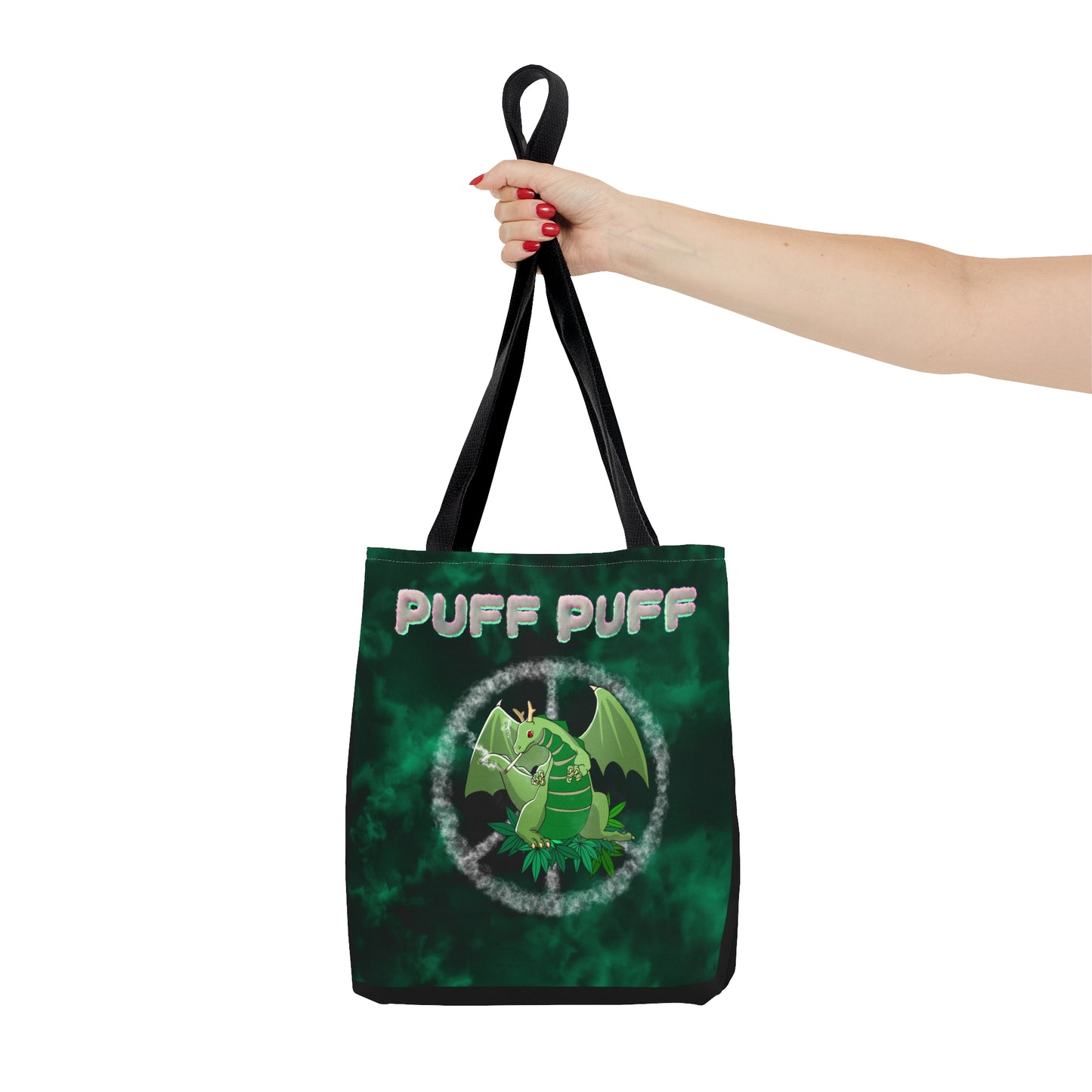 Puff Puff Smokin Dragon, 420 Themed, Tote Bag