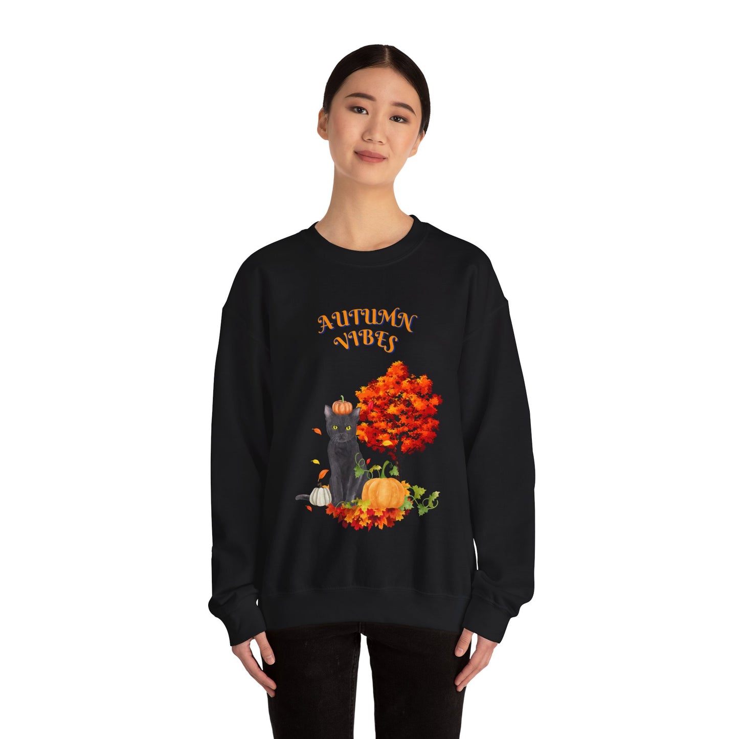 Autumn Vibes Fall Crewneck Sweatshirt