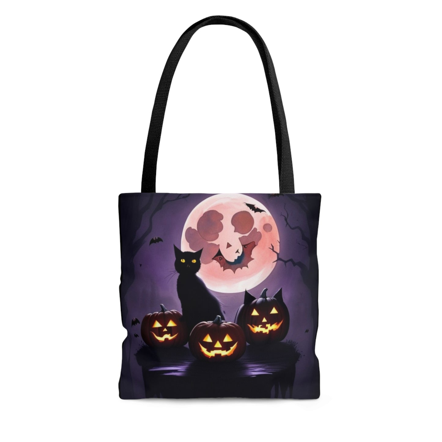 All Hallows Eve, Black Cat,  Halloween Candy Tote Bag