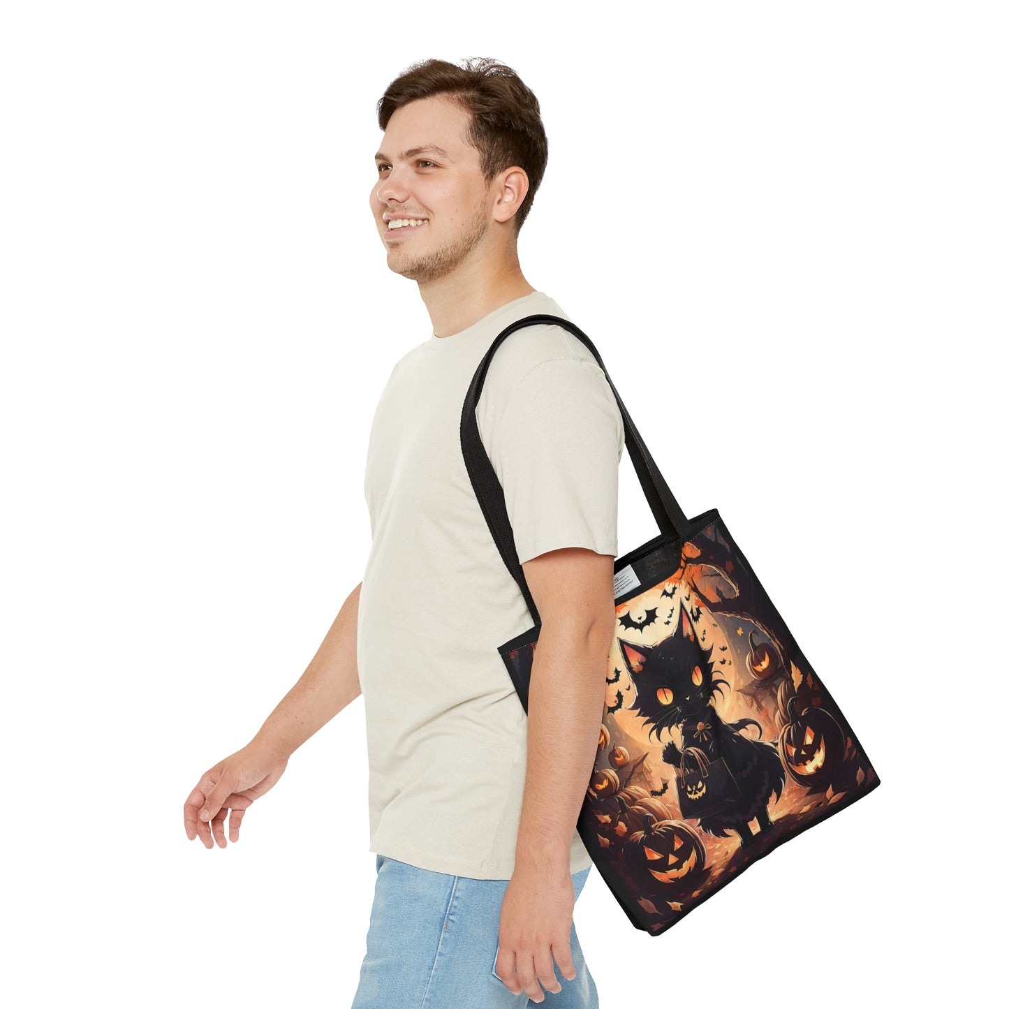 Anime Halloween Cat Halloween Candy Tote Bag