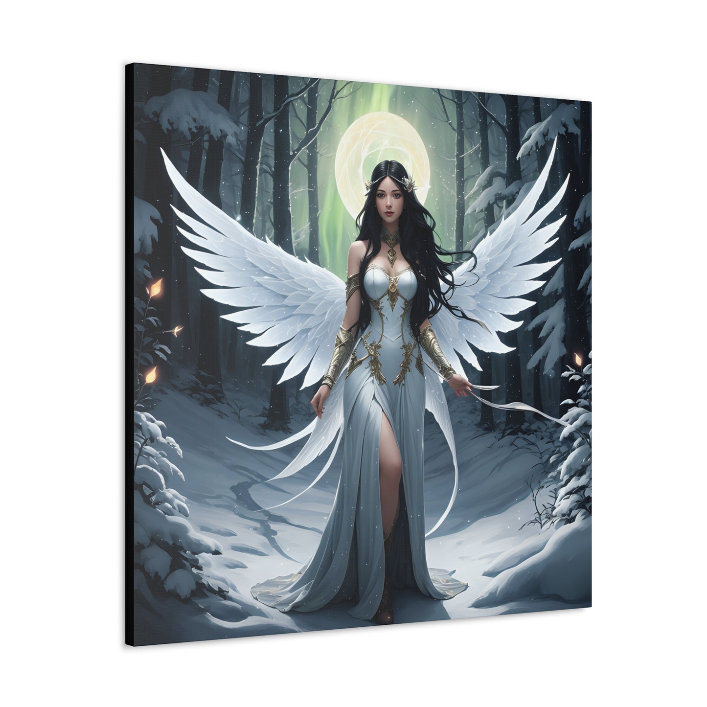 Winter Fae Goddess, Canvas Art, Canvas Print, Wall Decor, Original Art, Unique Gifts