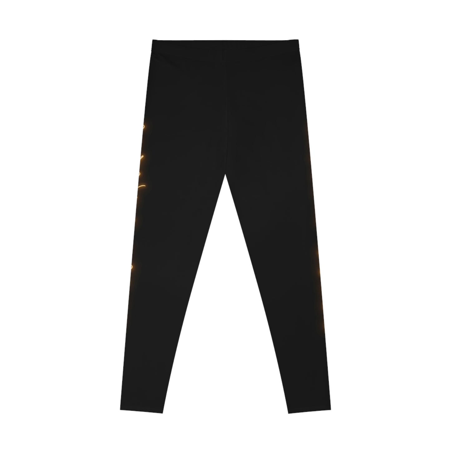 Pumpkin Spice Stretchy Fall Leggings Black