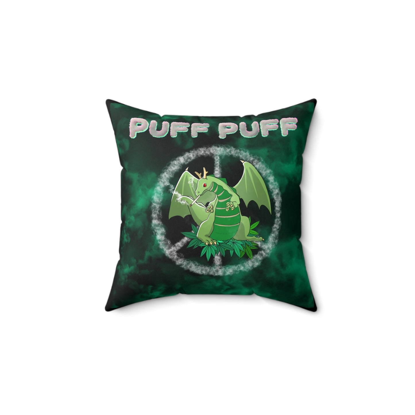 Puff Puff, 420 Themed, Spun Polyester Square Pillow