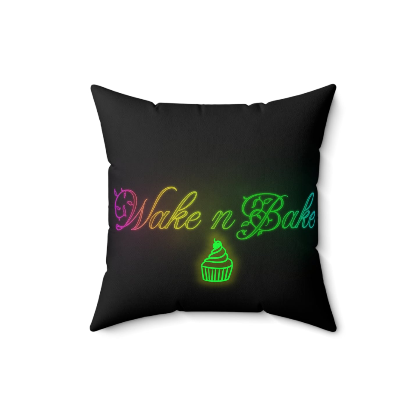 Wake N Bake, 420 Themed, Spun Polyester Square Pillow