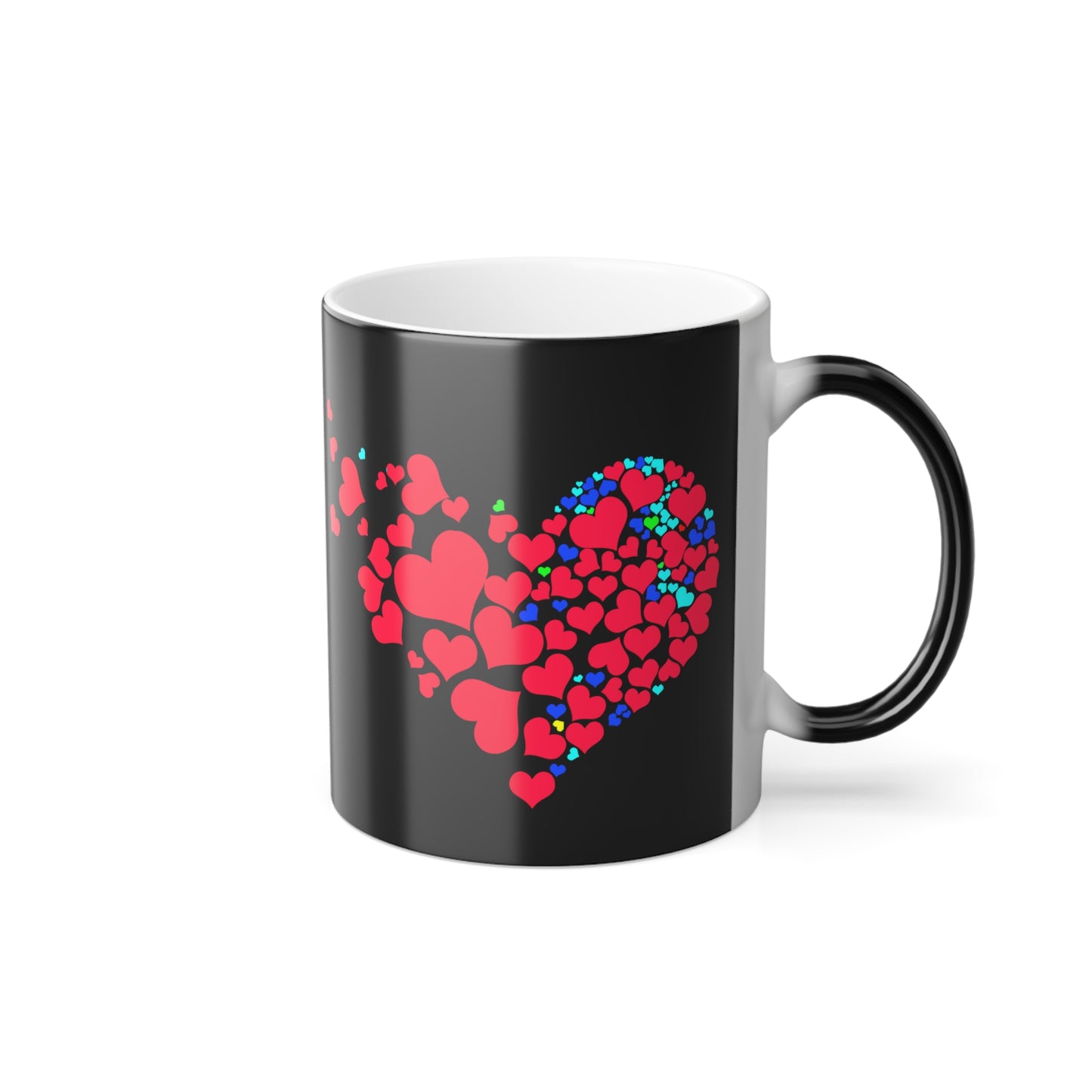 Hearts, Color Morphing Mug, 11oz, Valentines Day Gift, Gift For Her, Gift For Him