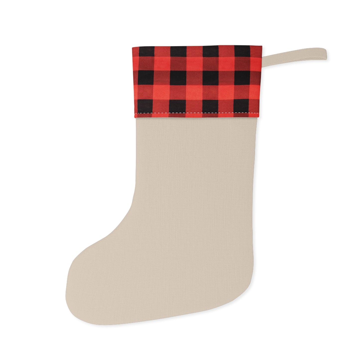 Merry Christmas Snowflake Stocking Red