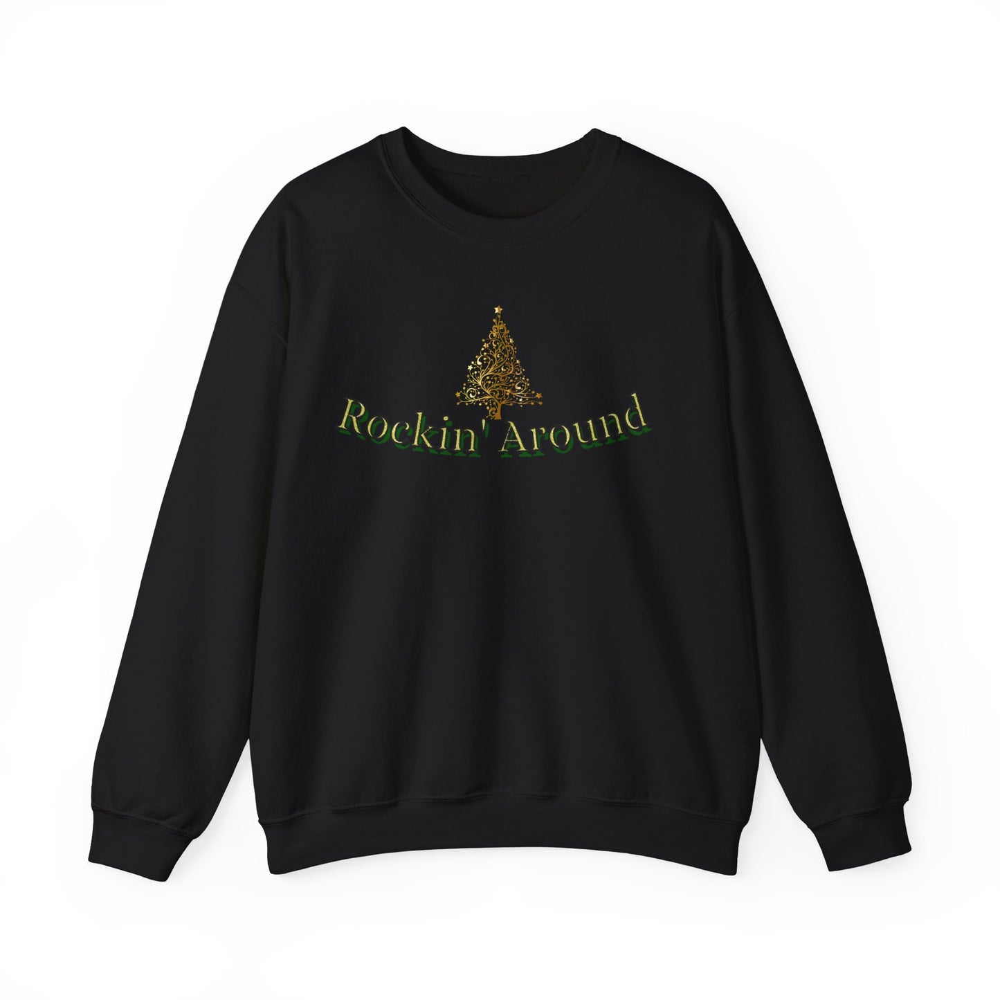 Rockin Around the Christmas Tree Hoodie. Christmas Tree Sweatshirt. Unisex Adult Holiday Shirt. Minimal Merry Xmas Crew.