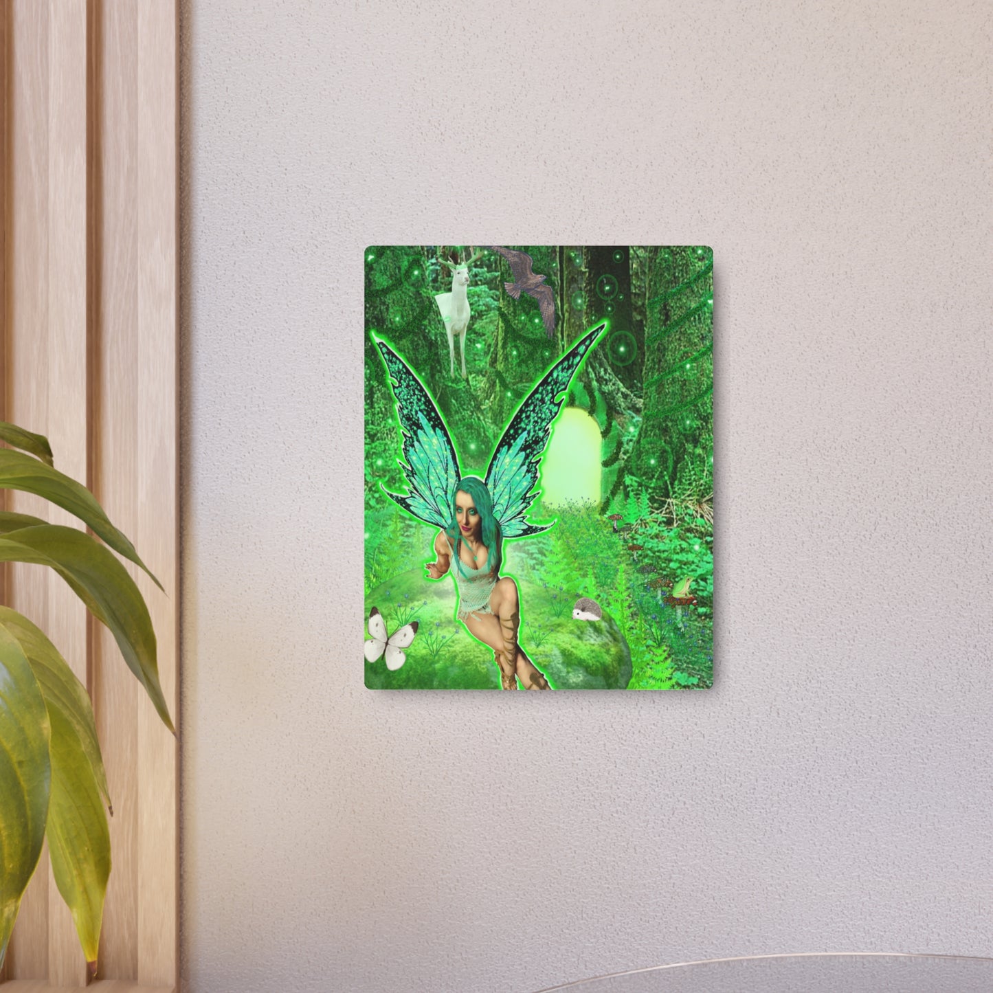 Mystic Forest Fairy, Fantasy Art, Metal Wall Art, Wall Decor, Nature Lover Gift, Original Art, Unique Gifts