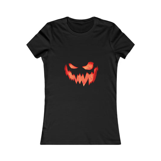 Women's Favorite Tee Spooky pumpkin Top Halloween Shirt