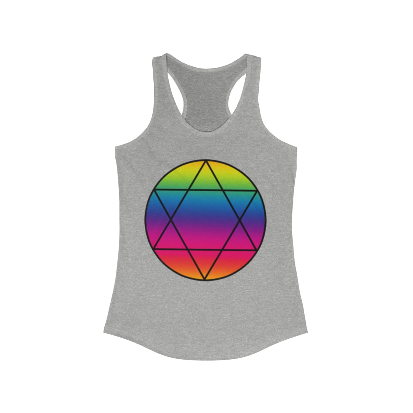 PRIDE Hexagram  Women's Ideal Racerback Tank