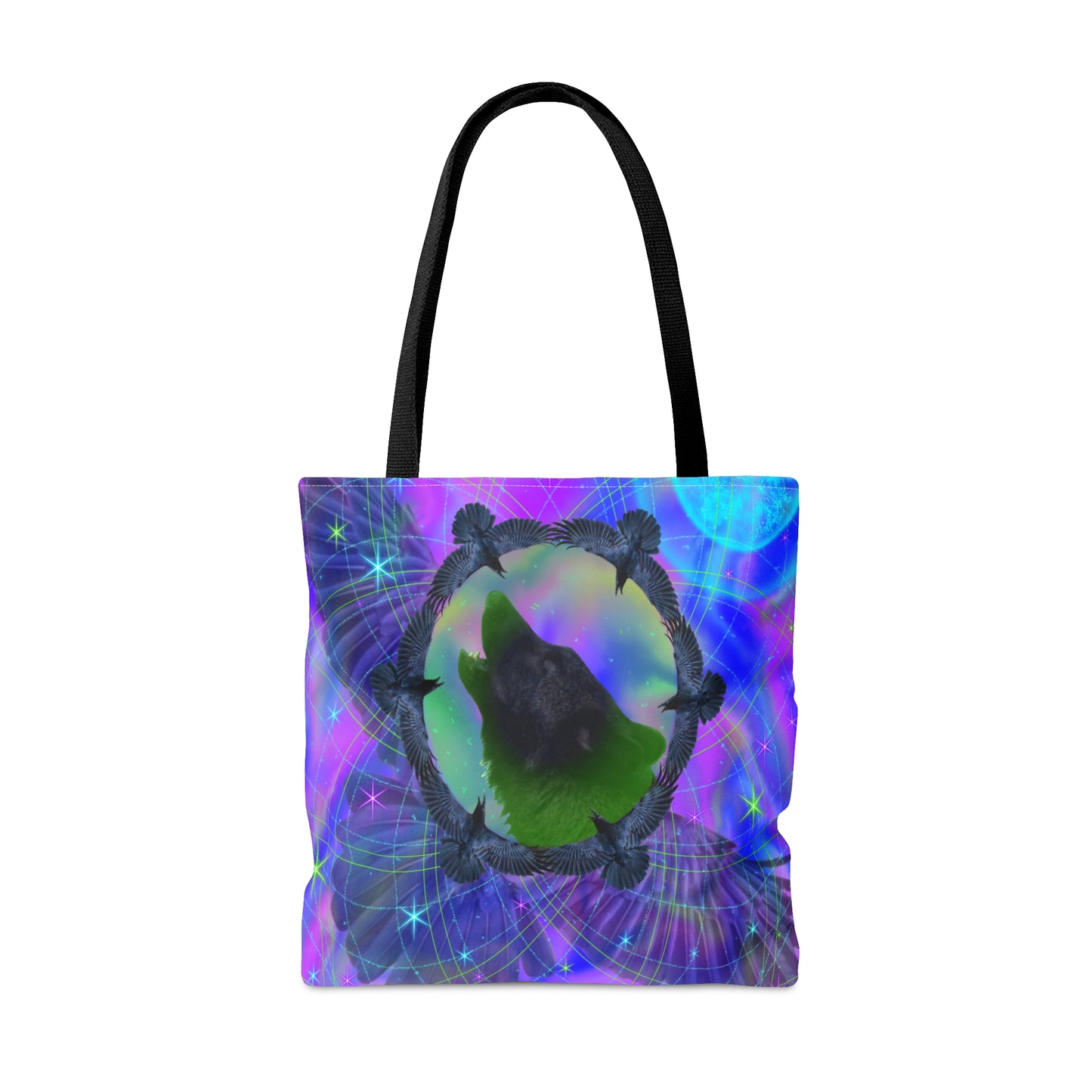 Mystic Wolf and Raven Tote Bag