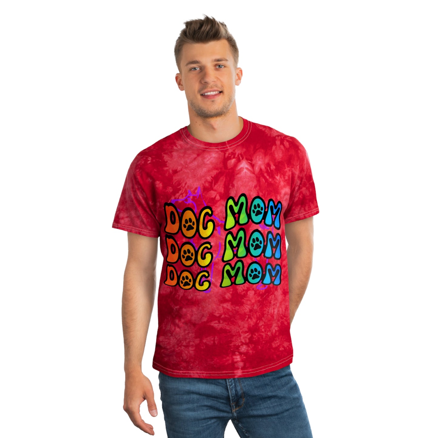 Dog Mom Tie-Dye Tee, Crystal