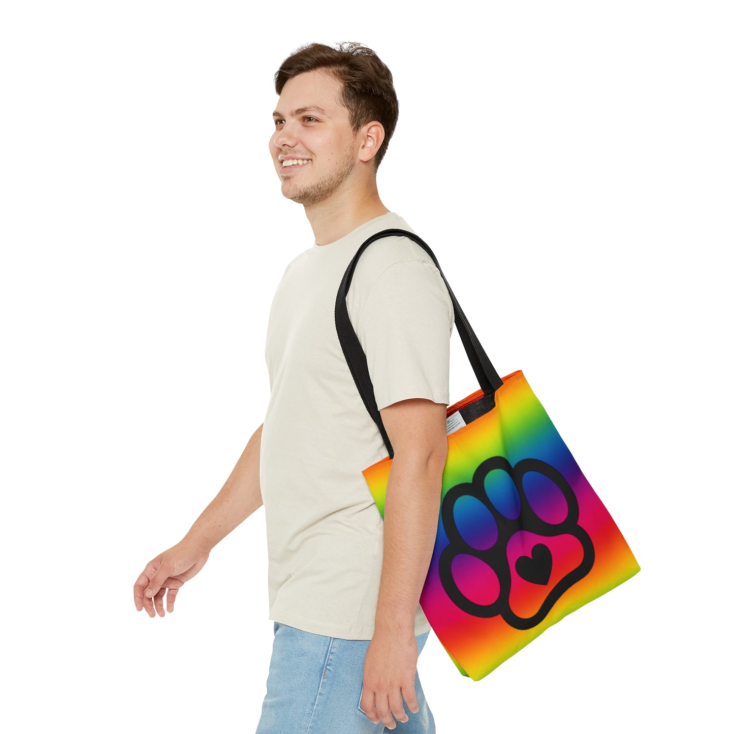 PRIDE Paw Print Tote Bag