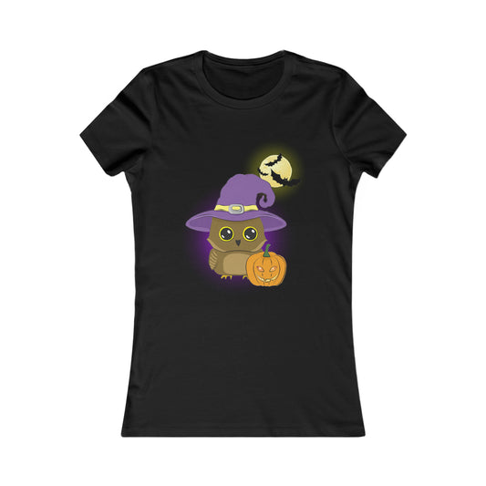 Women's Favorite Tee Cute Witchy Owl Top