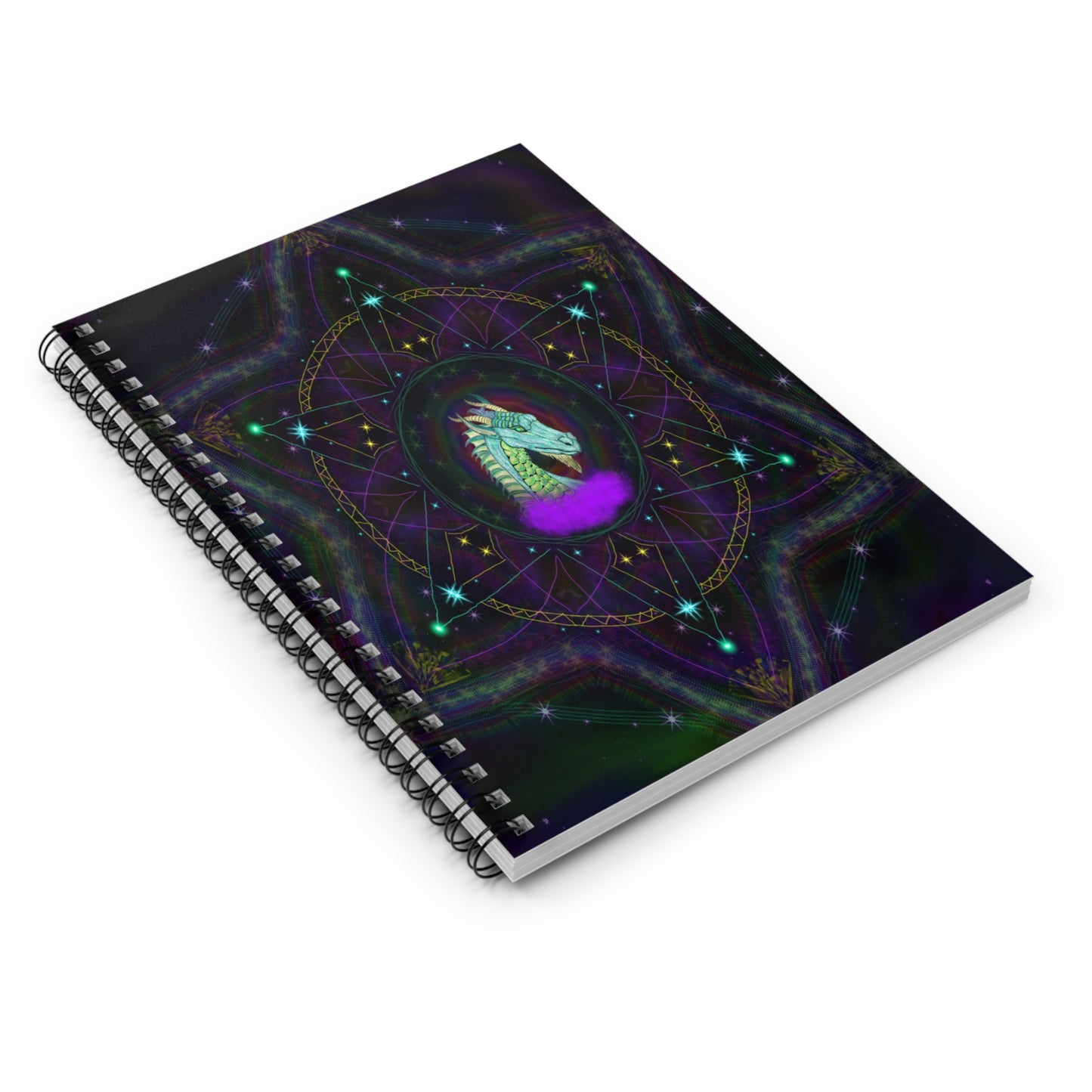 Mystic Dragon Mandala Spiral Notebook - Ruled Line