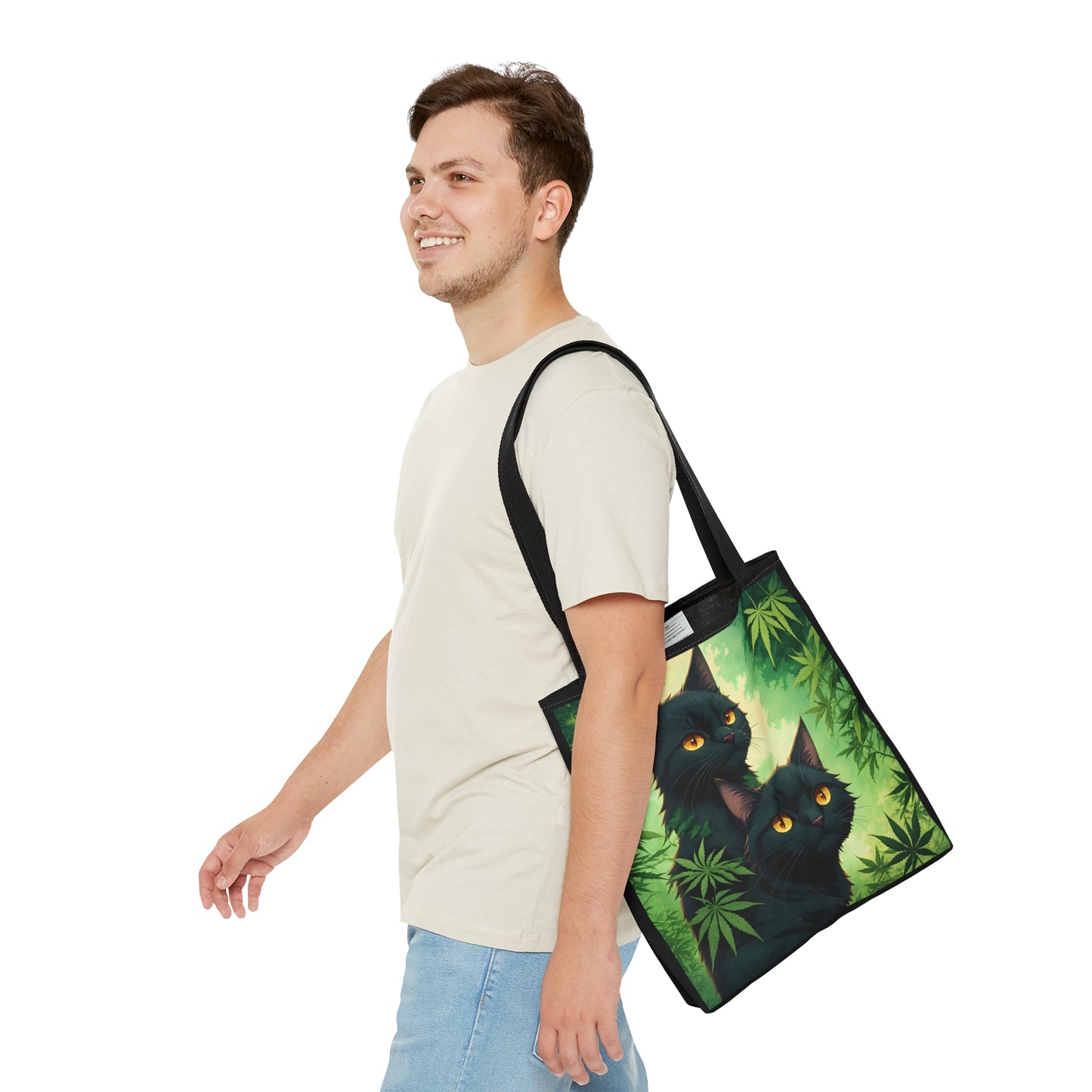 Black Cat, 420 Themed, Tote Bag