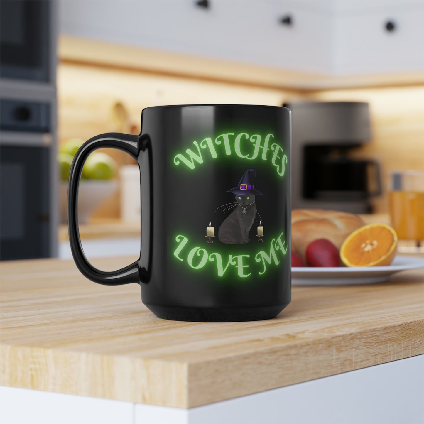 Witches Love Me, Black Cat, Coffee Mug, Gift For Her, Gift For Him, Unique Gifts