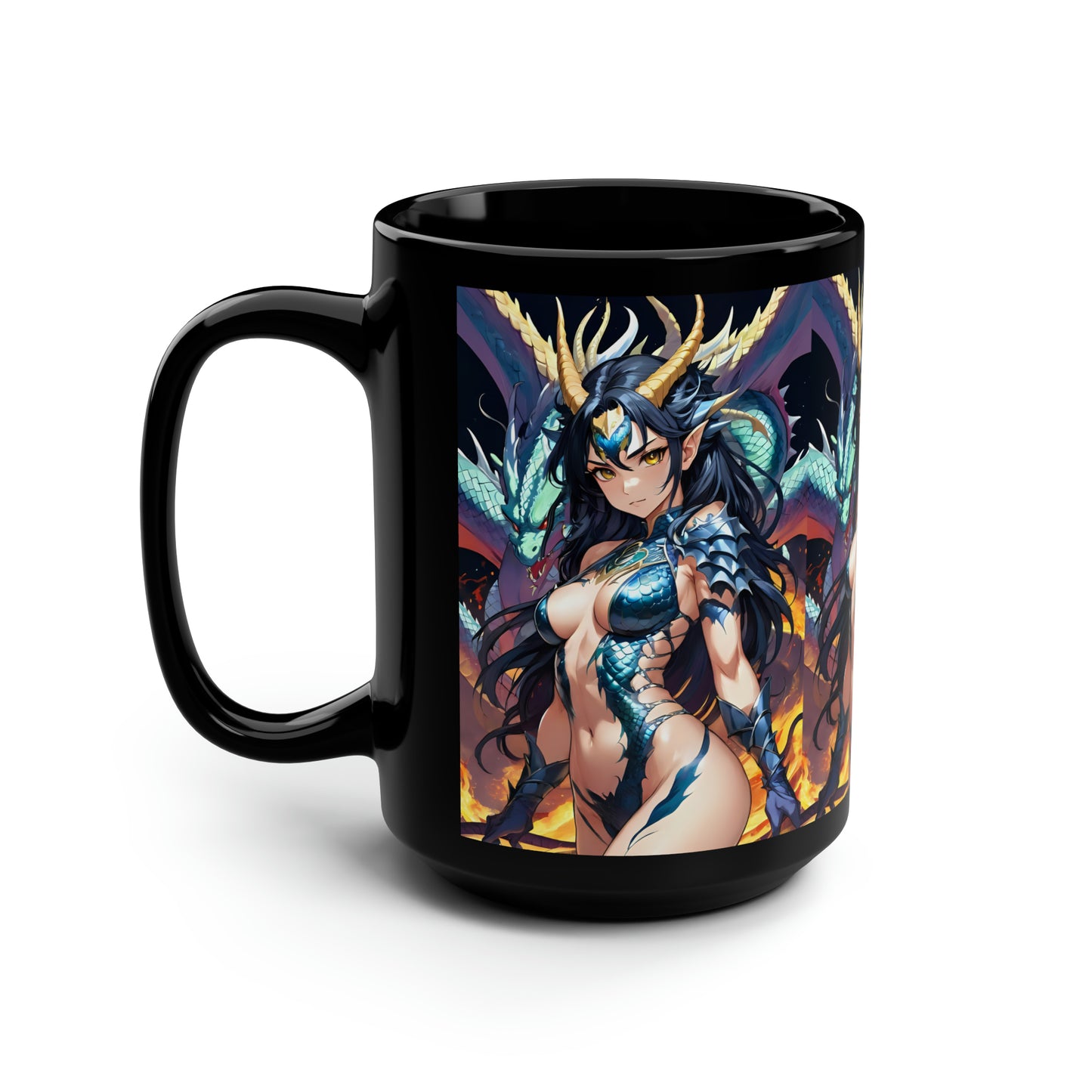 Water Elemental, Black Mug, 15oz