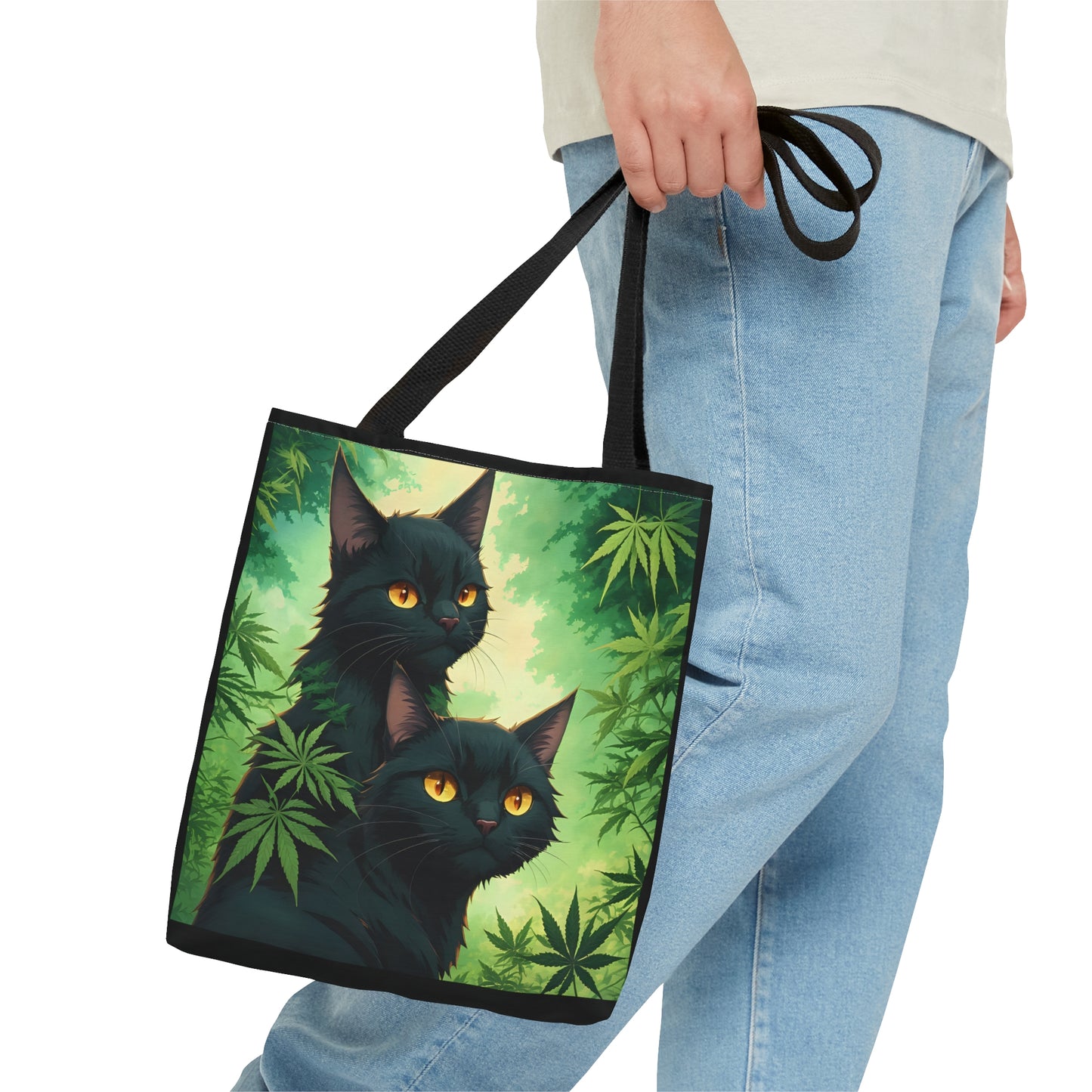 Black Cat, 420 Themed, Tote Bag