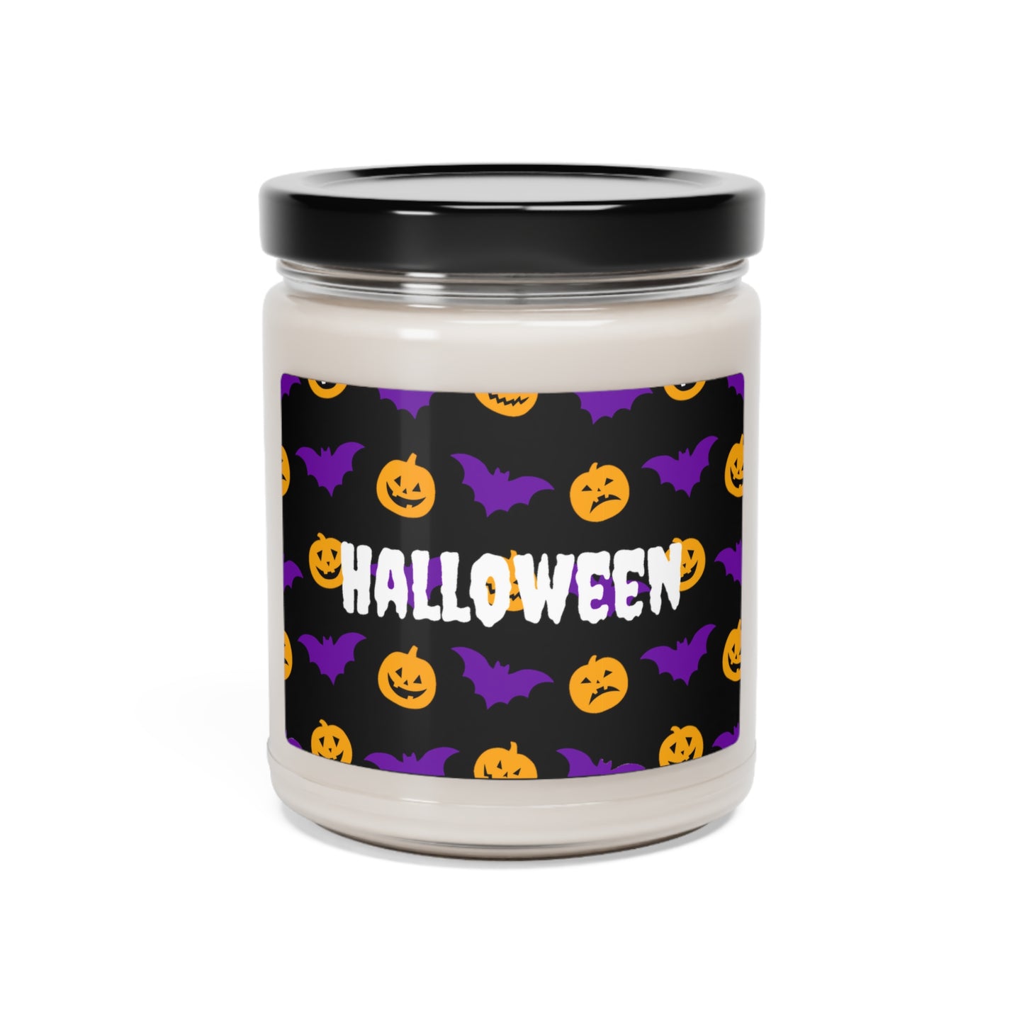 Halloween Candle Pumpkins And Bats Scented Soy Candle, 9oz