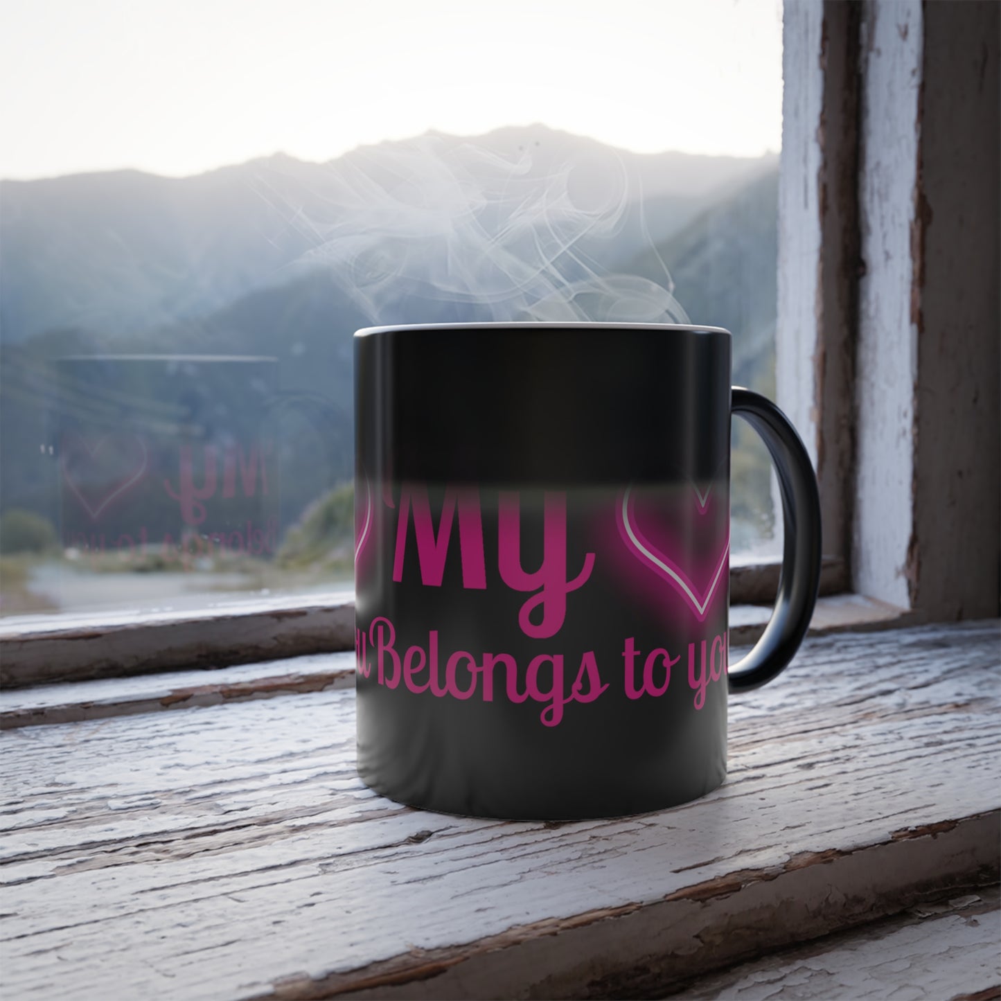 My Heart Belongs To You, Color Morphing Mug, 11oz, Valentines Day Gift, Gift For Her, Gift For Him