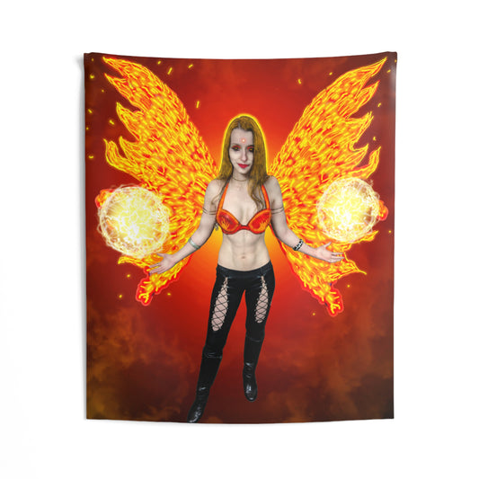 Mystic Fire Fairy Indoor Wall Tapestry 51 x 60