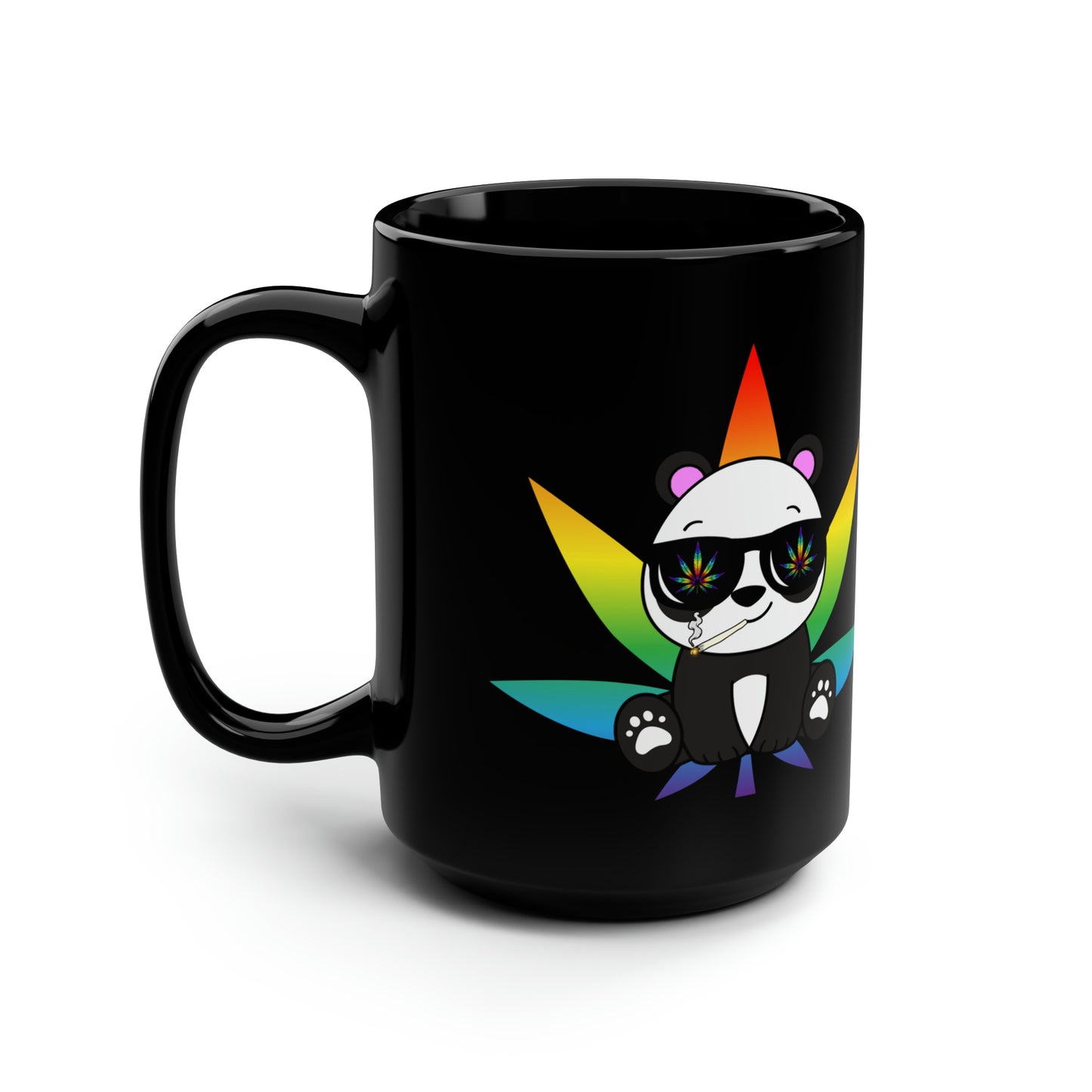 420 Panda, Black Mug, 15oz, 420 Gift