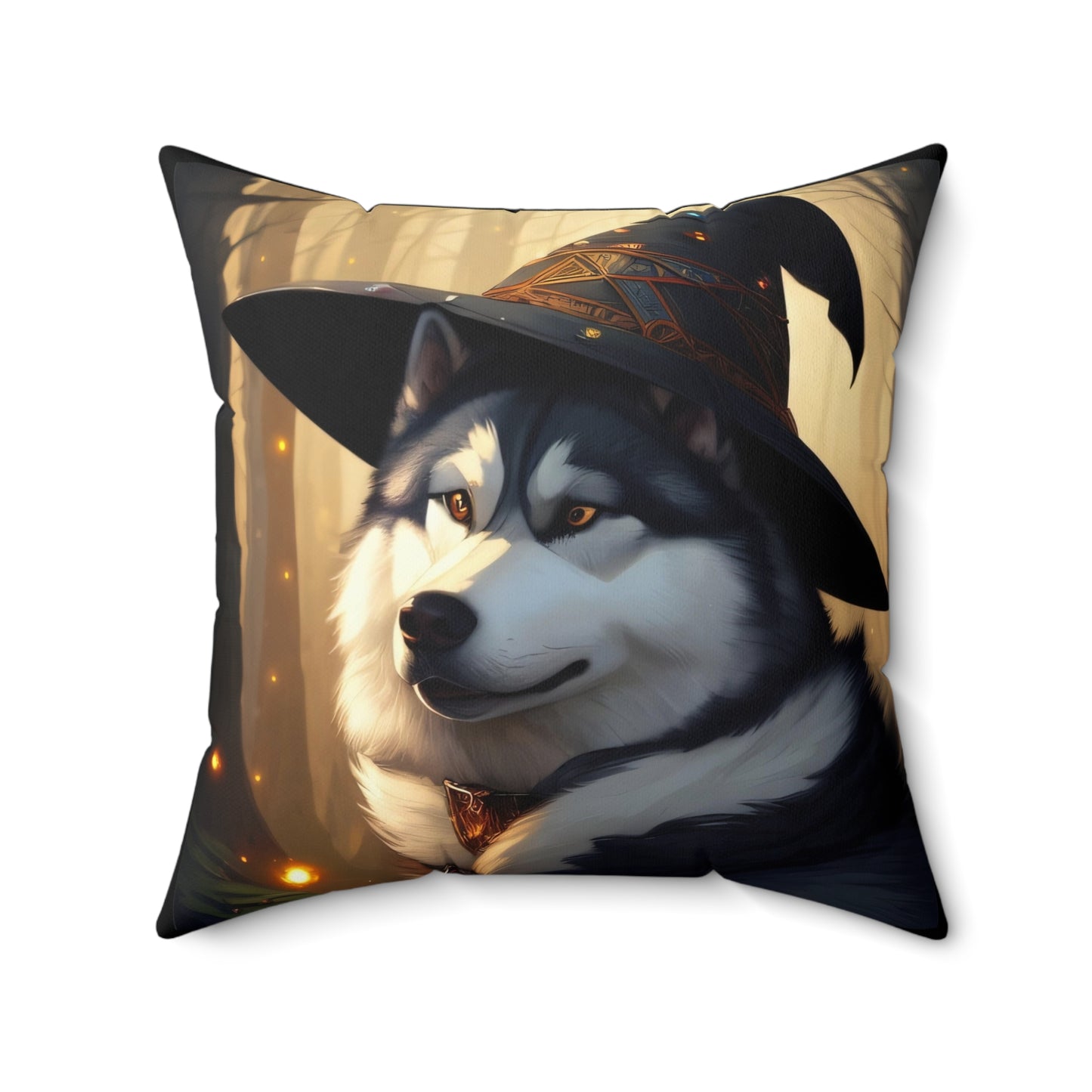 Sorcerer Pup, Spun Polyester Square Pillow