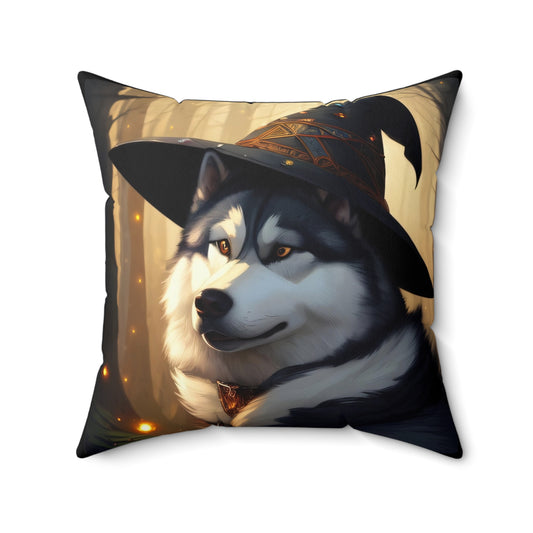 Sorcerer Pup, Spun Polyester Square Pillow