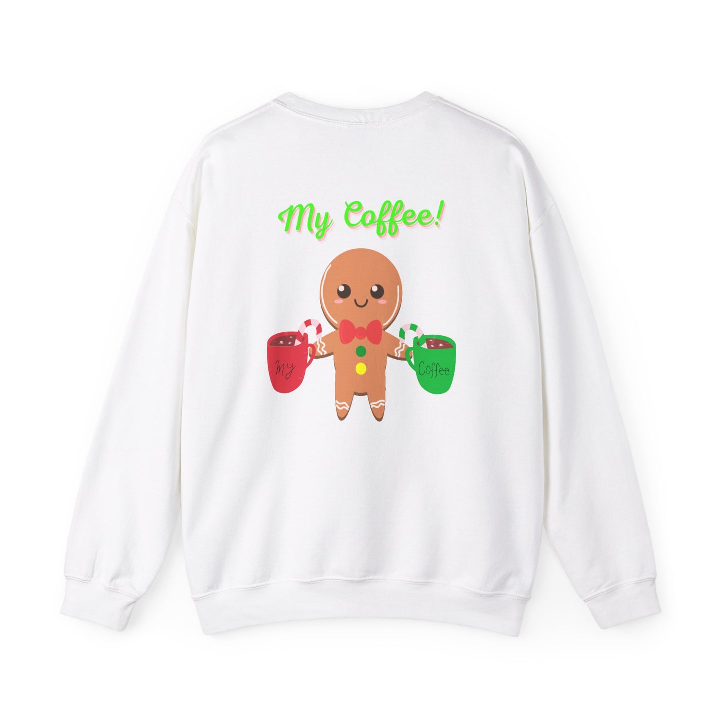 My Coffee Christmas Crewneck Sweatshirt, Gingerbread Man, Mens Gift, Womens Gift, Coffee Lover Shirt