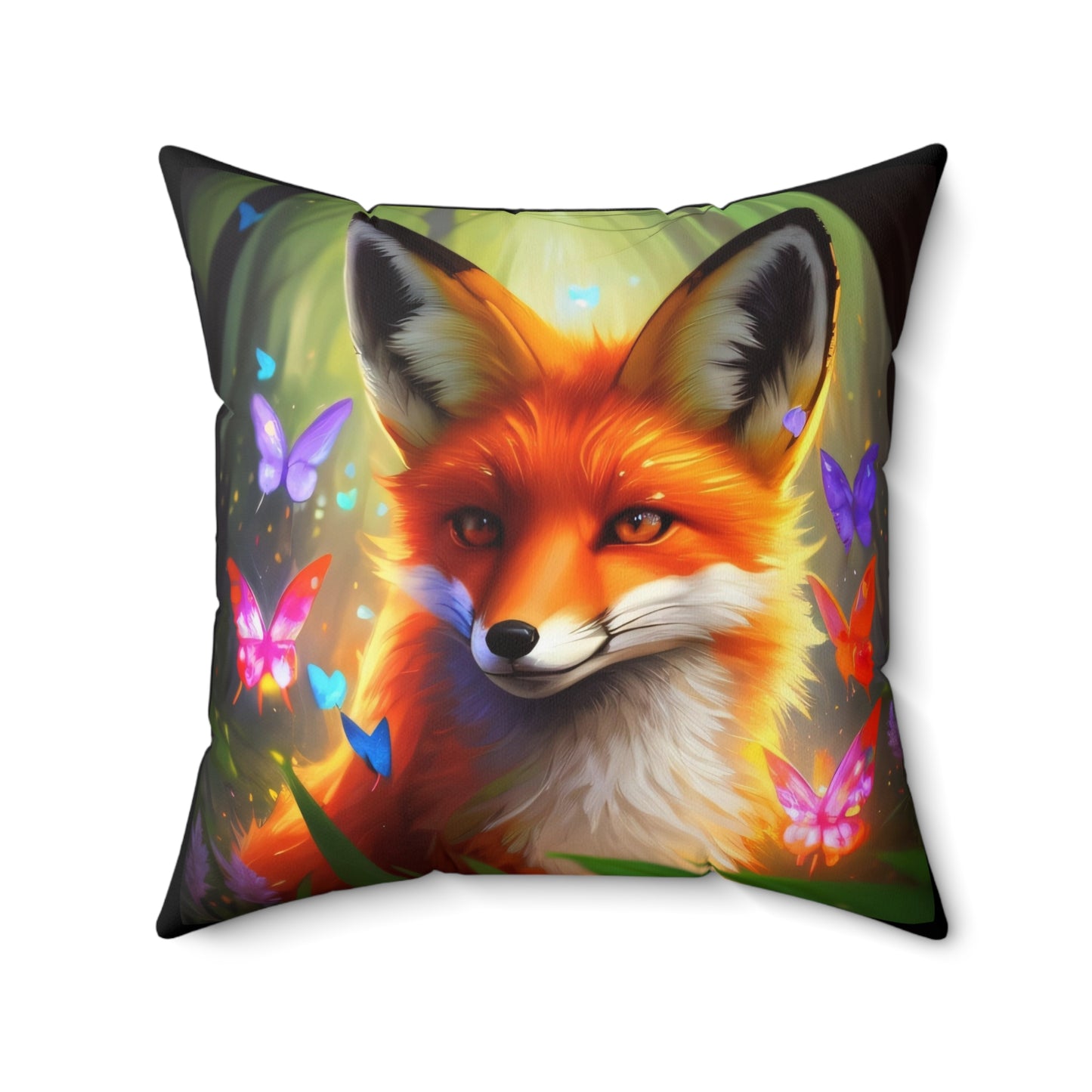 Dreamy Fox, Spun Polyester Square Pillow