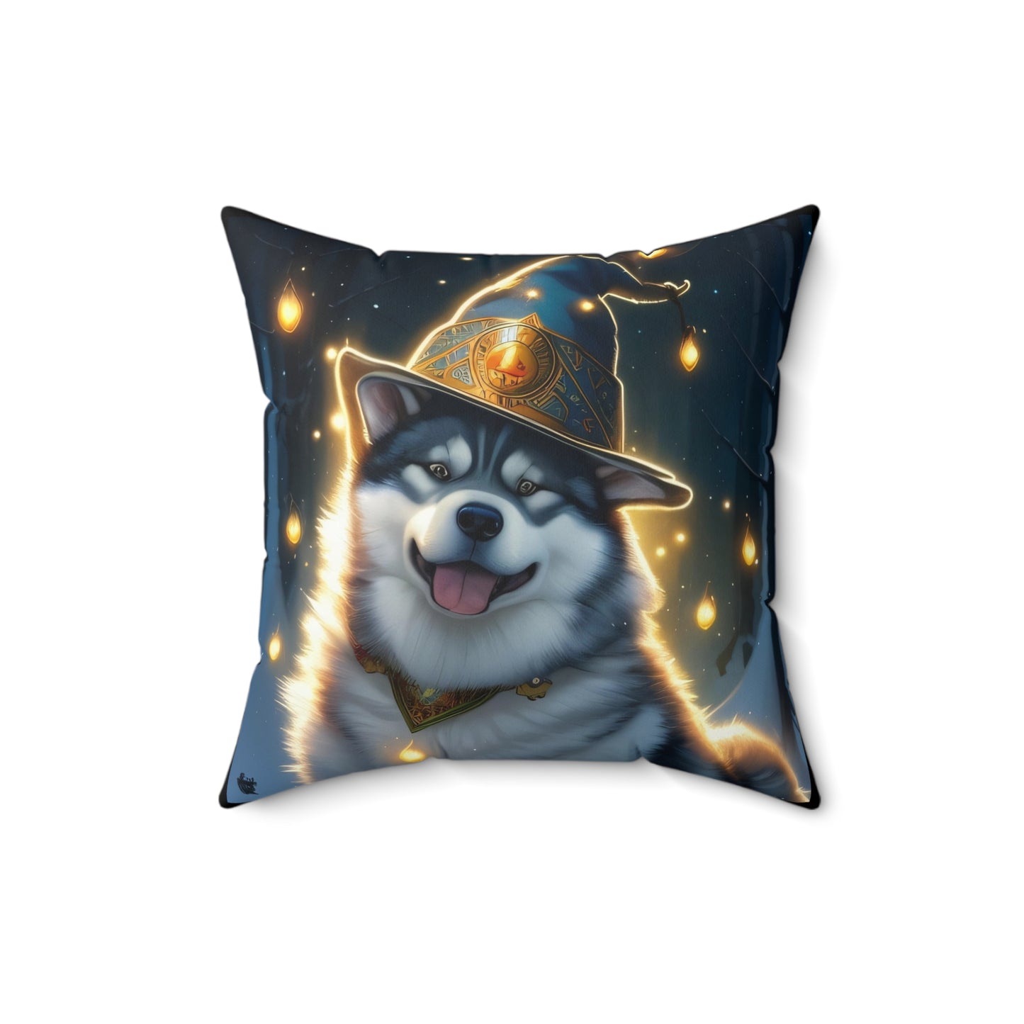 Wizard Pup, Spun Polyester Square Pillow